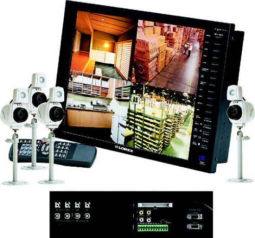 Lorex SG17TQ5544 A 17 Real Time Color TFT LCD Quad Monitor Observation System with 4 Cameras