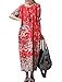 Minibee Women's Dragon Print Pattern Clothing Red-half sleeve, Red-half sleeve, One Size