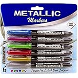 6 Color Metallic Permanent Marker Set - Acid Free