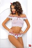 top sexy blanc et rouge avec string neuf sous emballage
