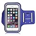 MoKo Armband Fit iPhone Xs/Xr/Xs Max/X/8 Plus/7 Plus, Water Resistant Sports Running Armband Workout Cover Fit iPhone 8 Plus, 7 Plus, 6S Plus, 6 Plus, Indigo (Fits Arm Girth 10.8
