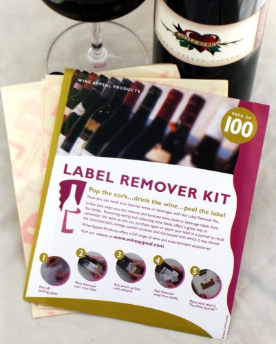 Childrens Toyshop  Kitchen & Housewares : Wine Appeal Label Remover Kit - 100 Pack - Wine Label Removers