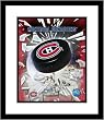Montreal Canadiens NHL Framed 8x10 Photograph Team Logo and Hockey Puck