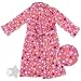 Pink Plush Polka Dot Bath Robe for Girls