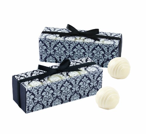 Wilton 415-0393 Black Damask Sliding Favor Box Kit, 20 Count
