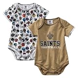 NFL New Orleans Saints 2Pk Onesie Fashion Bodysuit - Team {0-3 Months}