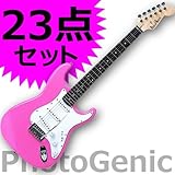 エレキギター 初心者入門セット 23点!エレキギター初心者でも安心!最強! Photogenic フォトジェニック ST180【PK】 ピンク