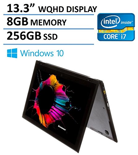 2016 Newest Lenovo Lavie Z 360 13.3-inch World's Thinnest and Lightest Convertible 2-in-1 Laptop (Tablet), Intel Core i7-5500U, 8GB RAM, 256GB SSD, QHD Anti Glare 2560 x 1440 Touch Display, Windows 10