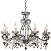 Crystorama 4509-DR, Paris Flea Market Murano Crystal Chandelier Lighting, 8 Light, 480 Watts, Rust