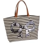 [カシュカシュ] スパンコールリボンボーダートート