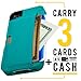 iPhone 4s Wallet Case - Q Card Case for iPhone 4/4s by CM4 - Ultra Slim Protective Carrying Cover (Pacific Green)