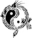 Yin Yang Dragons Vinyl Wall Art Decal