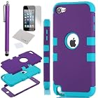Pandamimi ULAK(TM) Hybrid 3 Layer Hard Case Cover with Silicone Shell Inside Case for Apple iPod Touch Generation 5 + Stylus + Screen Protector