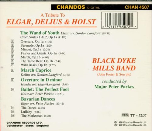 Cover image : Tribute to Elgar Delius & Holst