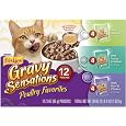 Friskies Cat Food Poultry Favorites 3-Flavor Variety Pack, Gravy Sensations, 3-Ounce Pouches (Pack of 24)