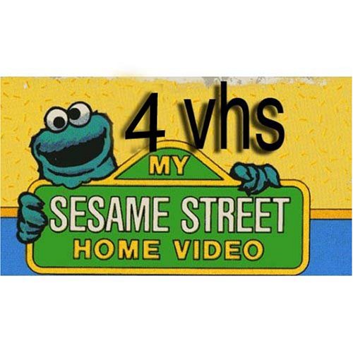 sesame street set 4 vhs: I Want to Go Home, Muppet Sing Alongs: It's Not Easy Being Green, Elmo's World - Babies, Dogs & More!, elmo world