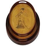Discontinued 2011 - 18 Ming Lady Playing Flute Oriental Tea Trays (Set of 3)