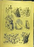 1883 CARNIVAL ANTWERP SKETCHES FANCY-DRESS COSTUMES