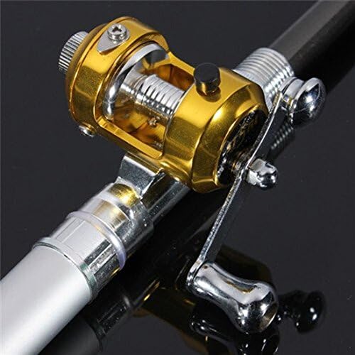 HSS Mini Aluminum Saltwater Fishing Tackle Pocket Pen Fishing Rod Pole + Reel