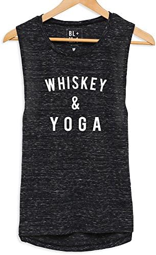 LUCIANA Whiskey & Yoga Womans Muscle Tank Medium Black