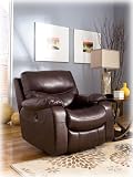 Contemporary Mahogany Zackary Glider Rocker Recliner