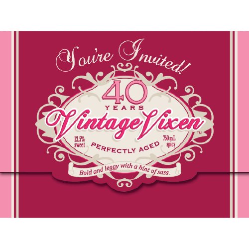 Creative Converting Vintage Vixen 8 Count 40th Birthday Party Invitations