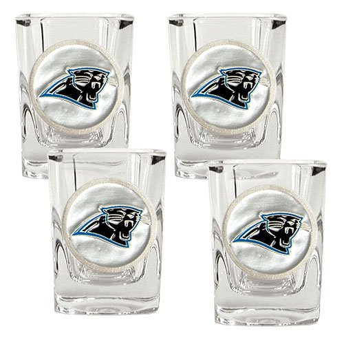 Carolina Panthers NFL 4pc Square Shot Glass Set