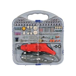 Perel - Mini Perceuse Meuleuse - Rotation : 8000-35000rpm - 182 Accessoires + Flexible