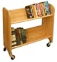 Catskill Craftsmen Rol-Rack with Tilted Shelves, Natural Oak Grain