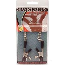 Spartacus Alligator Tip Nipple Clamps with Adjustable Link Chain