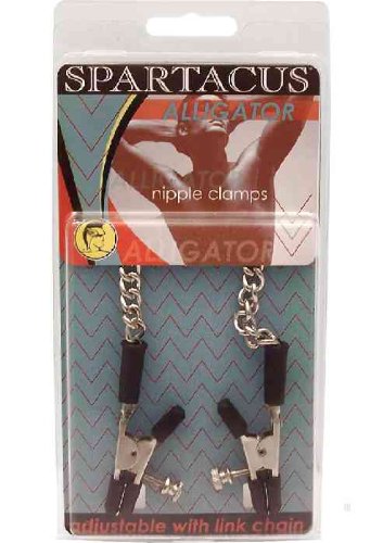 Spartacus Alligator Tip Nipple Clamps with Adjustable Link Chain