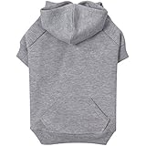 Zack & Zoey Polyester/Cotton Basic Dog Hoodie, Small, 12-Inch, Heather Gray