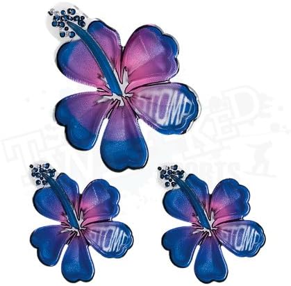 2015 Stompgrip Design 3-D Series Hibiscus Snowboard Stomp Pad - Blue / Pink