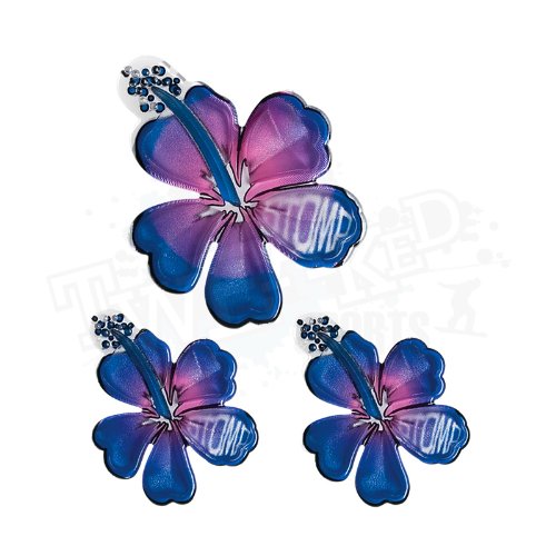 2015 Stompgrip Design 3-D Series Hibiscus Snowboard Stomp Pad - Blue / Pink