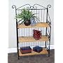 3 Tier Wicker And Iron Bookcase (4dcon-143014) From 4d Concepts
