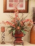 Rust Dancing Silk Orchids with Grass