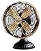 Casablanca Fan Company 1928D Zephair Matte Black Desk Fan with Satin Brass Accents