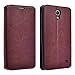 Galaxy Wireless Cases Compatible for Samsung Galaxy GT-I9200 I9205 i527 Mega 6.3 Case, Mega 6.3 Wallet Case, Slim Flip Folio [Kickstand] Pu Leather Wallet Case with ID&Credit Card Slot, Brown