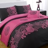 Monika Pink King Size Duvet Quilt Bedding Set Bed in Bag Cushion Cover Runner