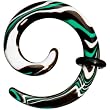 8 Gauge Patterned White Resin Spiral Taper