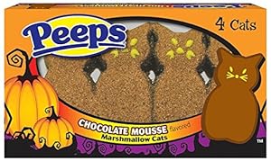 Marshmallow PEEPS Chocolate Mousse Marshmallow Cats, 1.125 Ounce (Pack of 24)