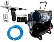 MASTER Airbrush Model SB80 Airbrushing System with AirBrush-Depot TC-828 Twin Piston Air Compressor w/ Tank