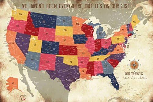 North America Map POSTER, 24X36 Inches, Keepsake gift, Gift for dads, Travelers, Antiquity maps