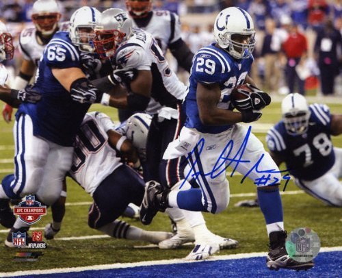 Joseph Addai Indianapolis Colts - vs. Patriots - Autographed 8x10 Photograph
