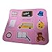 Clever Creations Kid's Pink School Themed Collapsible Storage Bin and Play Mat with White Board Lid