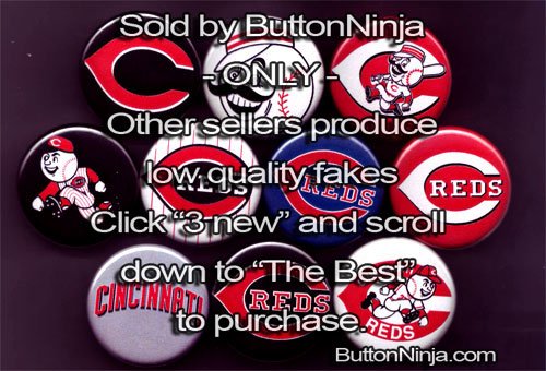 Set of 10 Cincinnati Reds Pins 1.25