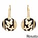 ROSATO Made in Italy Majestic Earrings With 0.60ctw Cubic zirconia in Two tone Enamel and 14K/925 Gold plated Silver. Total item weight 5.9g Length 25mm
