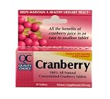 Search : Quality Choice Azo 100% All Natural Concentrated Cranberry 450mg. Tablet 50 Count ,  Boxes (Pack of 3)