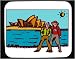 Decorated Mouse Pad with australia, hikers, ocean, 