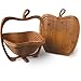 Foldable Wood Fruit Basket Apple Collapsible Fruit ,Vegetable Basket Bowl Foldable Wood Fruit Basket Apple